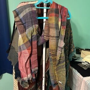 Soft Multi Plaid Scarf Wrap